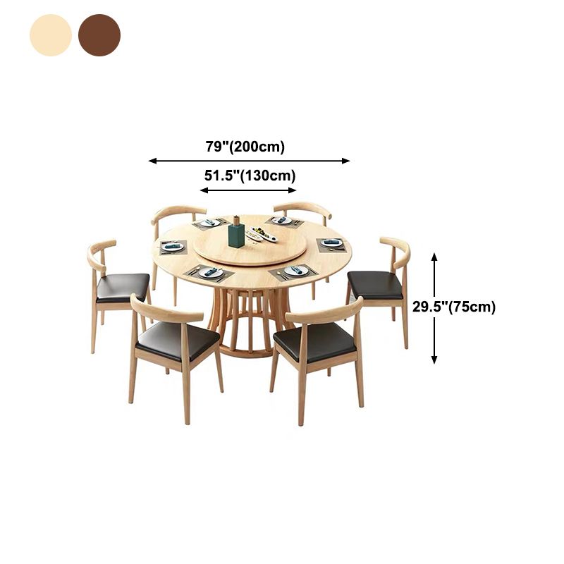 Wood Round Pedestal Dining Table Modern Dining Room Kitchen Home Furniture