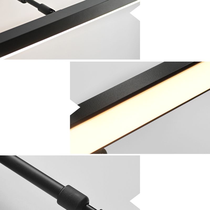 Moderno stile minimalista aerodinamico aerodinamico aerodinamico illuminazione con applique in alluminio per bagno per bagno