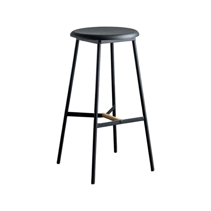 Industrial Backless Bar-stool PU Leather Bar Stool with Metal Legs