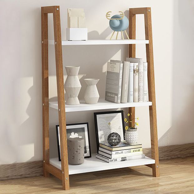 Modern Solid Wood Bookcase Ladder Bookshelf for Any Room, 12" W