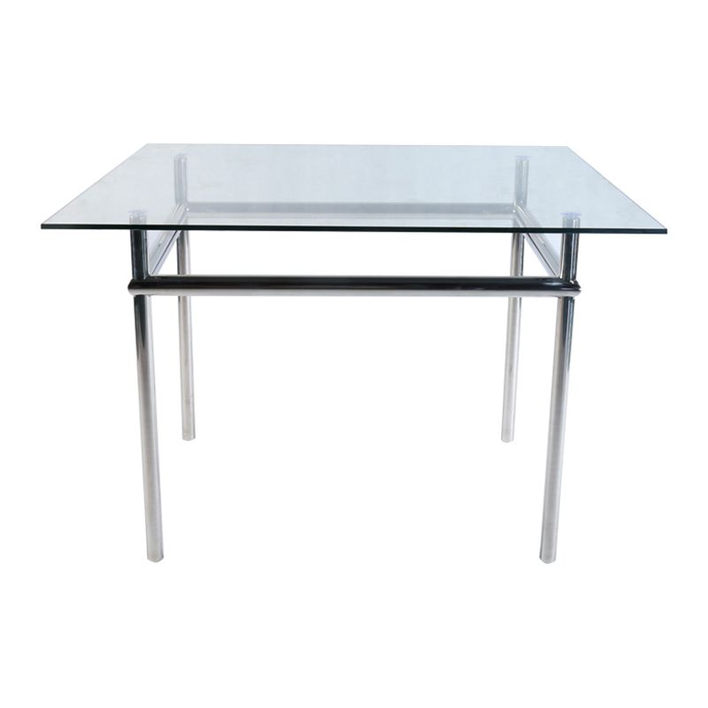 Mesa de comedor rectangular contemporánea mesa interior con 4 patas de metal