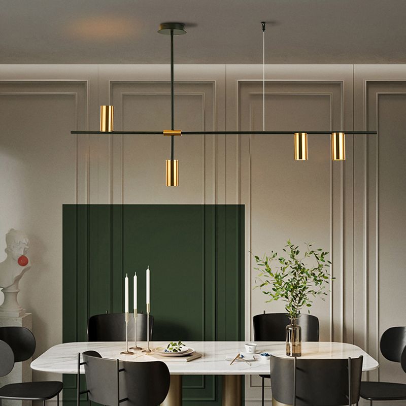 Modern Cylinder Island Lighting Fixtures Metal Pendant Lighting