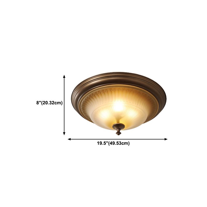 American Style Iron Ceiling Light Hemisphere Shape Ceiling Lamp for Bedroom