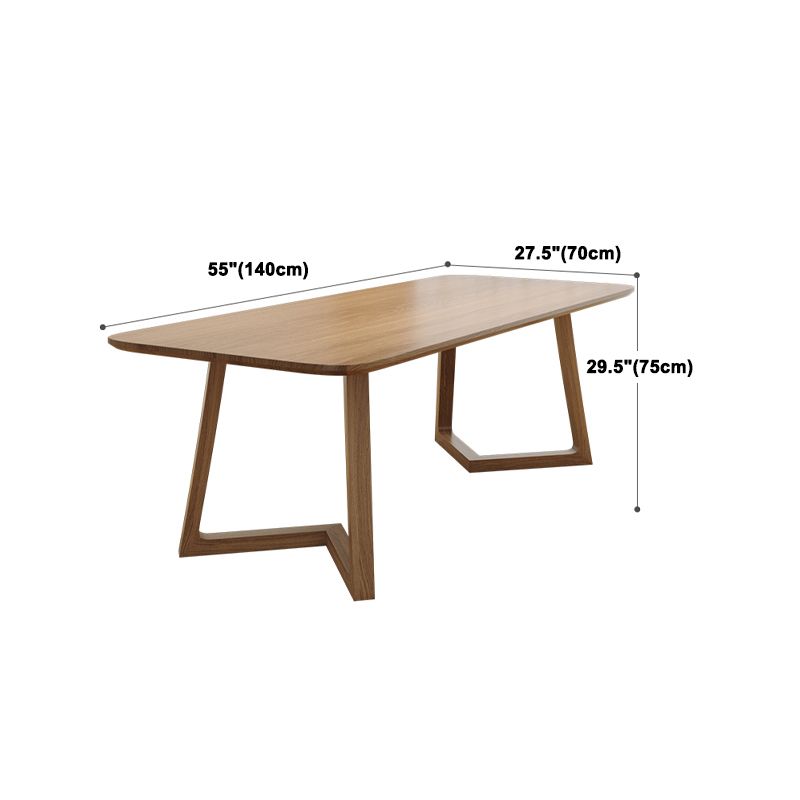 Modern 1/2/4 Pieces Rectangle Dining Set Solid Wood Dining Table with Wooden Chairs