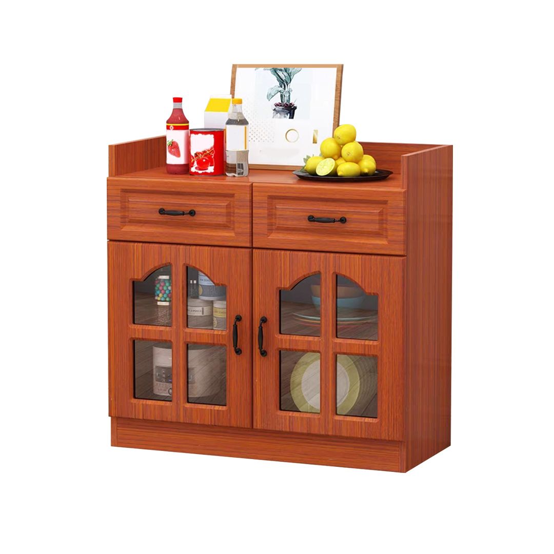 Mid-Century Modern Storage Cabinet Square Accent Cabinet with Drawer