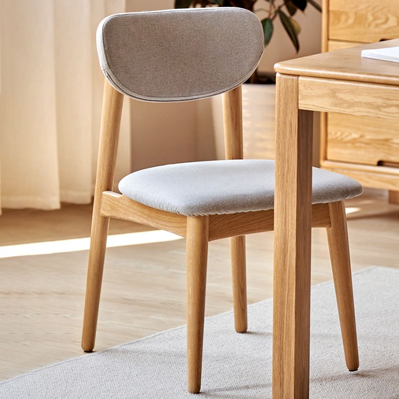Modern Office Chair Seat Wood Desk Chair with 4 Legs for Bedroom