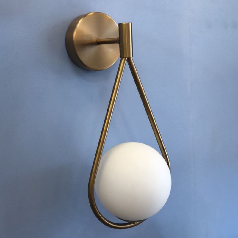 Lámparas de plataformas de estilo nórdico de estilo nórdico moderno vidrio 1 placas de pared ligeras en acabado dorado