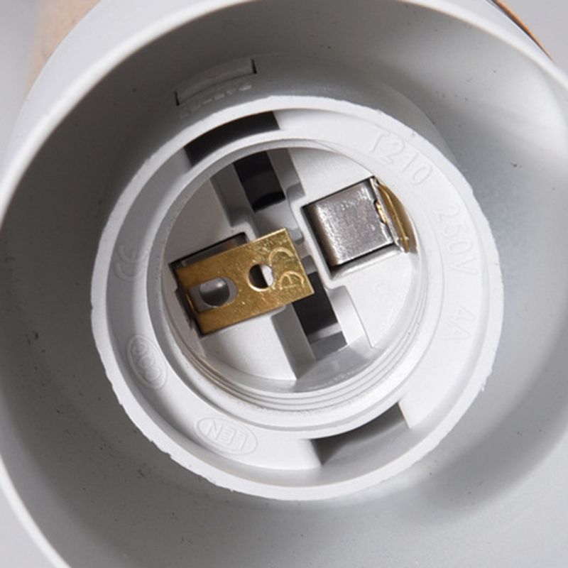 Makkaron -einzelne Anhänger Licht im modernen präzisen Stil Holzzylindroid -Hängelampe mit Eisenschatten