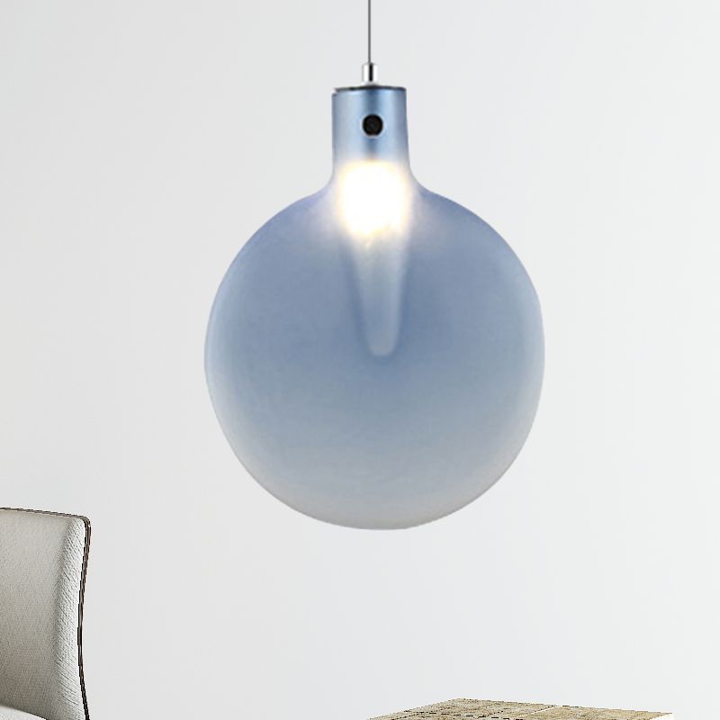 Bola de bola colgante de techo nórdico 1 marrón claro/verde/amarillo colgante de suspensión de vidrio para sala de estar