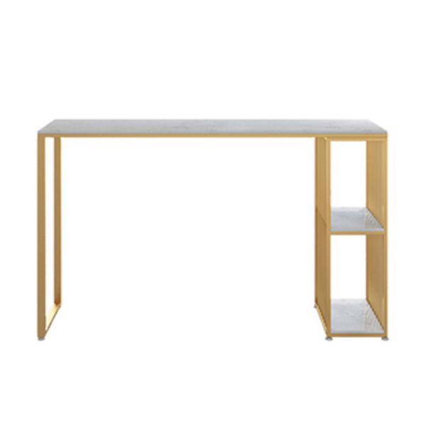 Living Room Bar Stool Table with Storage Glam Stone White Top Bistro Bar Table