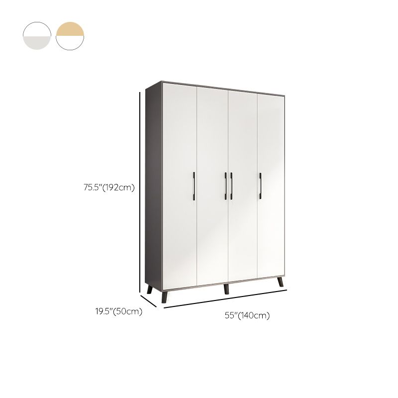 Hinged Engineered Wood Wardrobe Closet Modern Wardrobe Cabinet