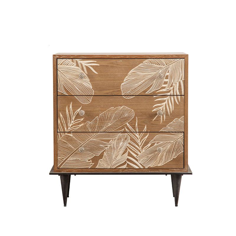 Modern Style Dresser Solid Wood Storage Chest with Drawers for Home