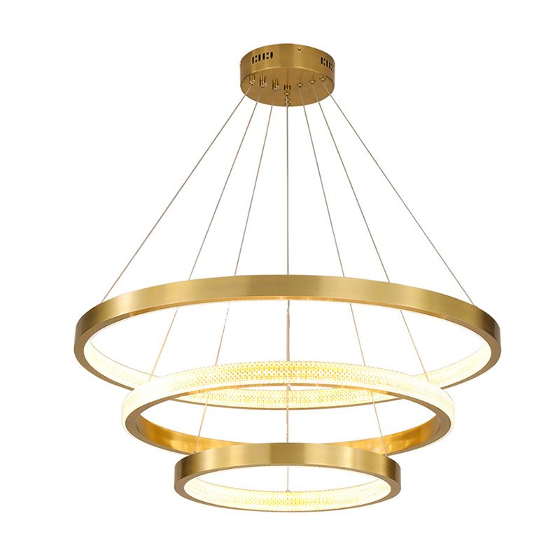 Simplicity Multi-Layer Suspended Lighting Fixture Acrylic Hanging Ceiling Fixture for Restaurant