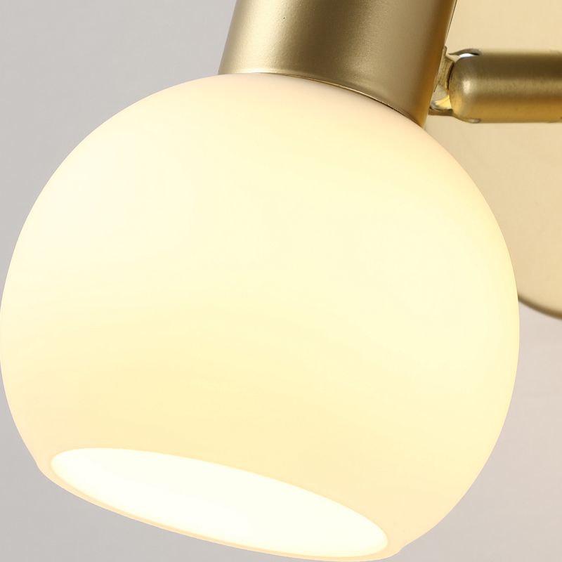 Lampada a parete in stile minimalista Light Aibrowture White Ball Wall Sconce Light With Glass Shade