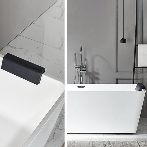 Modern Acrylic Home Bathtub Rectangular Freestanding Bath Tub in White