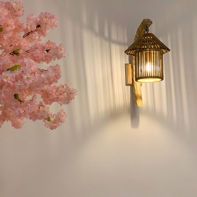 Modern Creative Wall Light Bamboo Wall Sconce Light for Living Room