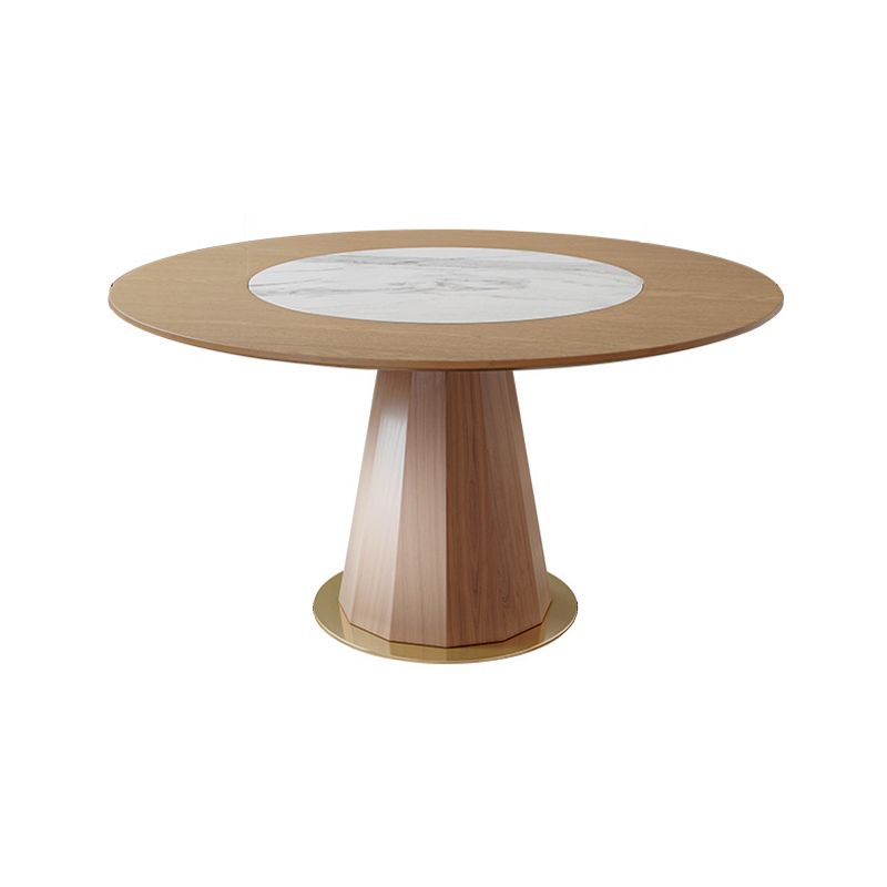 Modern Dining Table Set 1/3/4/5 Pcs Round Solid Wood Dining Table and Chairs