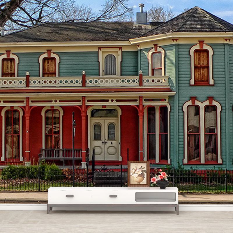 Town Scenery Mildew Resistant Wallpaper Photography Sleeping Room Wall Mural