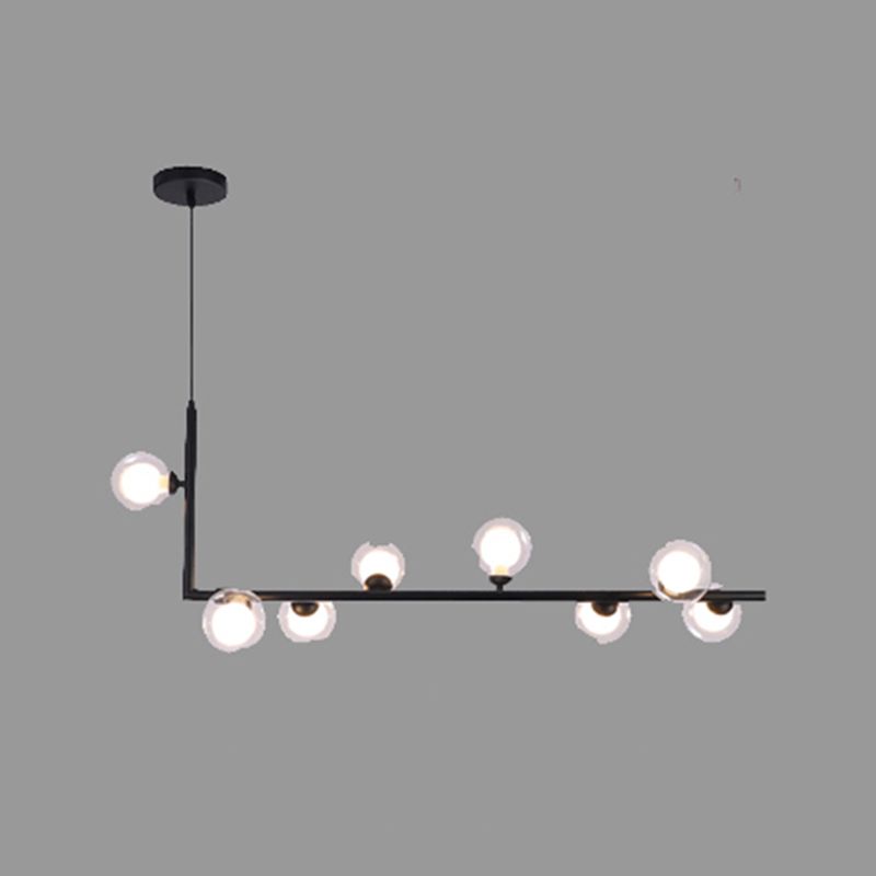 Islas contemporáneas Ligera simplicidad accesorio de iluminación colgante de vidrio para sala de estar