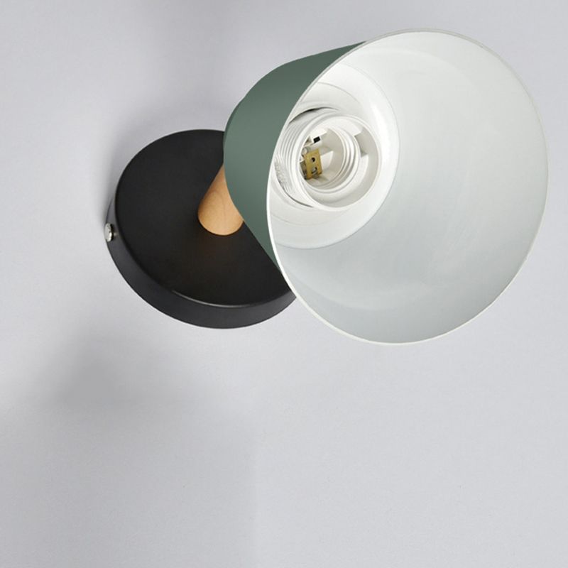 Geometric Shape Wood Wall Light Fixture Modern Style Wall Lamp for Dining Room