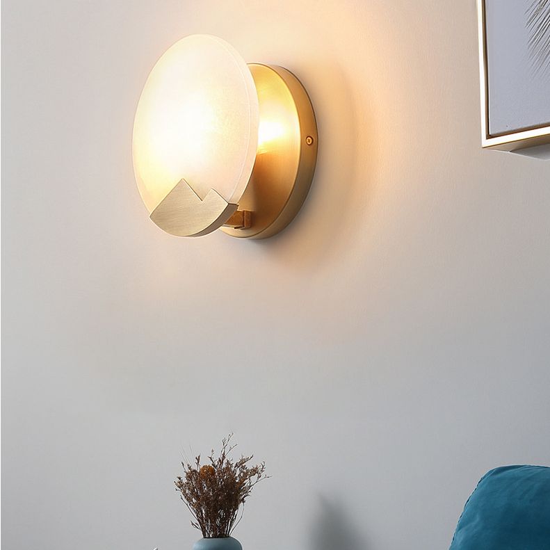 Modernism Simplicity Geometry Wall Lamp Creative Brass Staircase Corridor Lighting Sconce in Gold