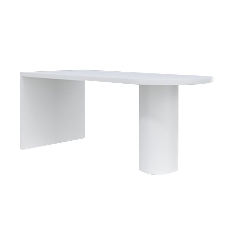 Industrial Style White Bar Table Wood Specialty Top Bistro Table for Living Room