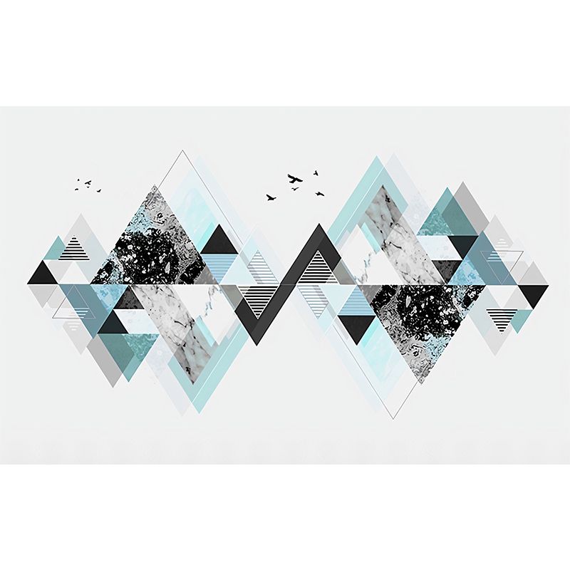 Modern Art Murals Fresh Color Harlequin and Geometries Full Size Wall Covering for Living Rooms