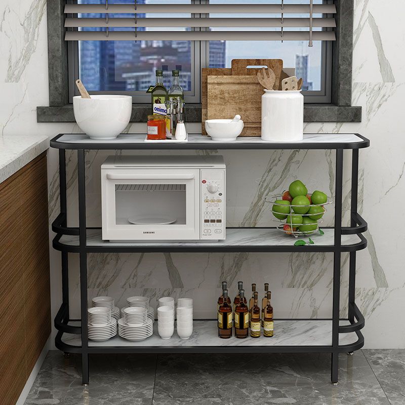 Modern Simple Kitchen Island Table Dining Room Stationary Prep Table