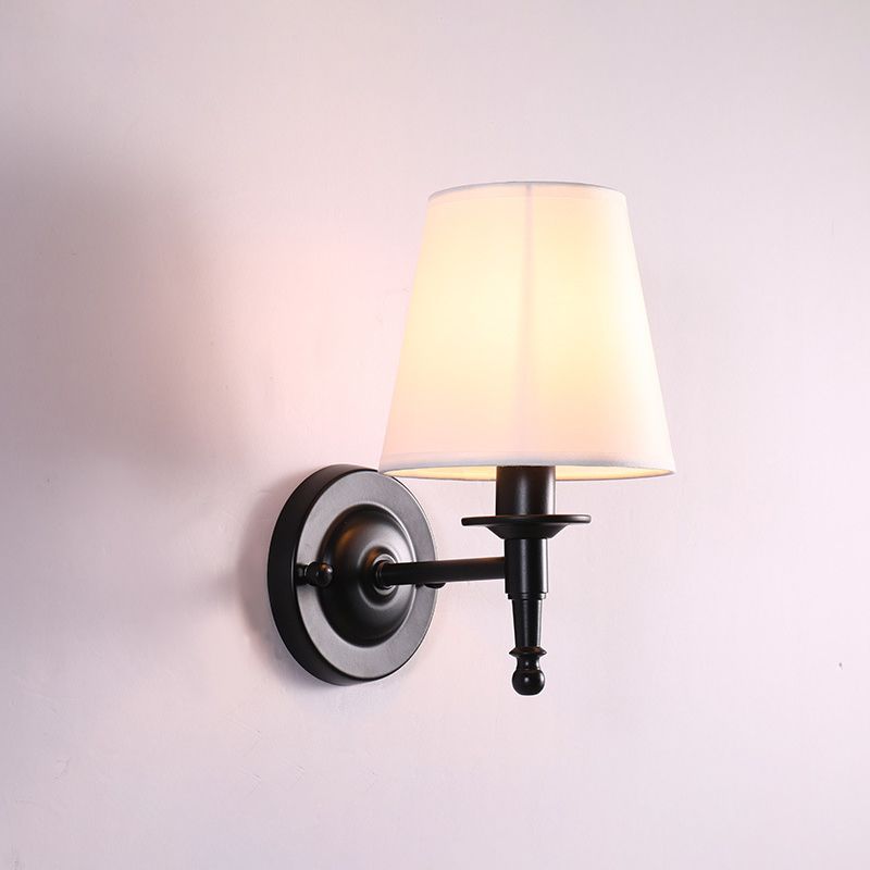 Wandleuchte aus Stoff mit Eimerschirm, Wandleuchte im Vintage-Stil, für Flur, Wandmontage