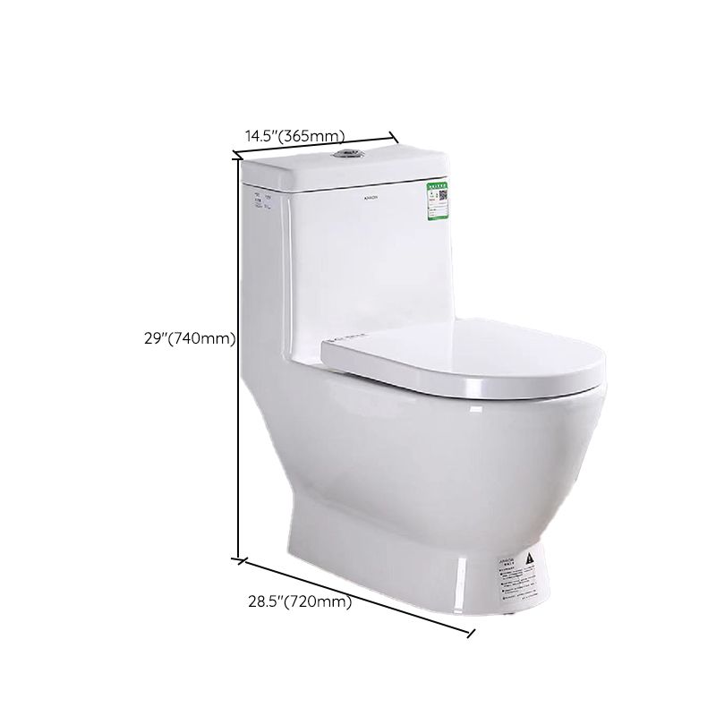 Traditional 1-Piece Flush Toilet Floor Mount Urine Toilet for Washroom