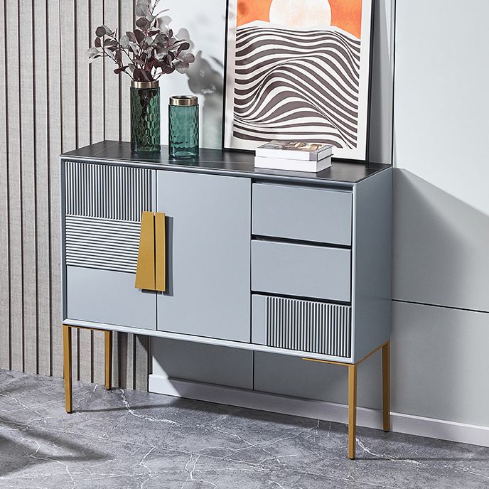 Contemporary Glam Combo Dresser Stone Storage Chest Dresser for Bedroom