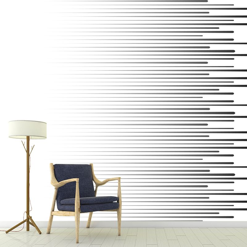 Minimalist Aesthetics Meteor Mural Black-White Waterproofing Wall Decor for Home