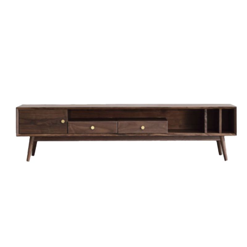 Mid-Century Modern Solid Wood 4 Legs Coffee Table with Drawer