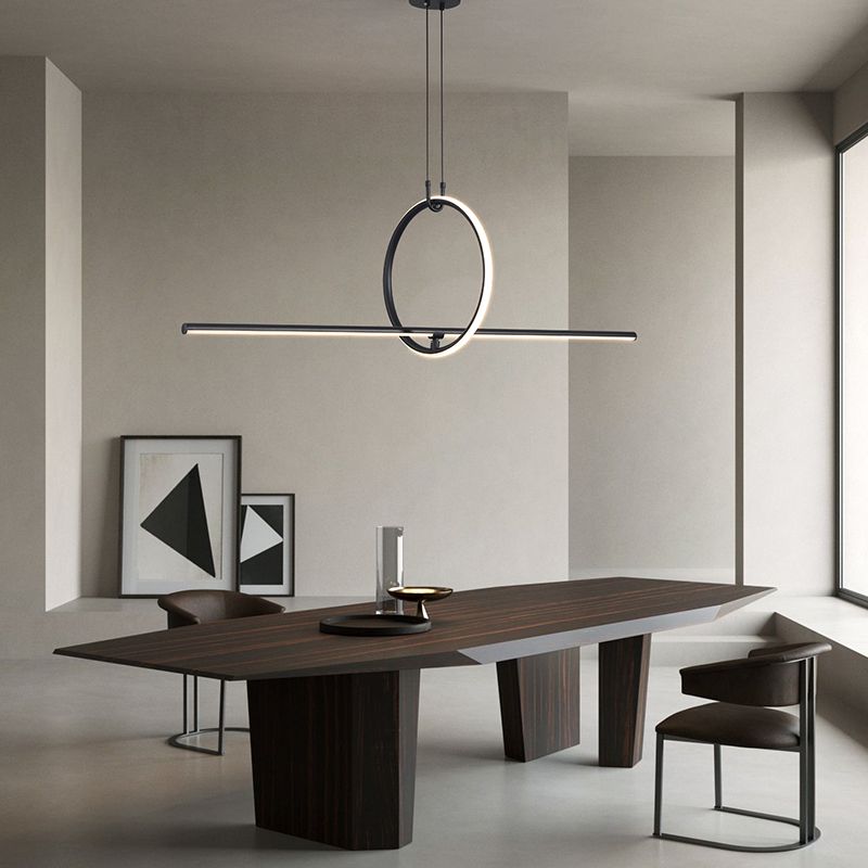 Lampada del lampadario in metallo moderno nordico Lampada a LED LED Isola Ciondolo per sala da pranzo