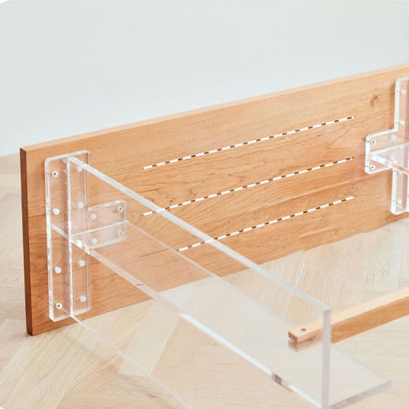 Wood and Acrylic Base Counter-height Pub Table Rectangle Pub Table