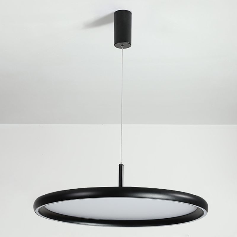 Lumo moderno a forma di metallo a forma rotonda a 1 luce appesa a 1 luce