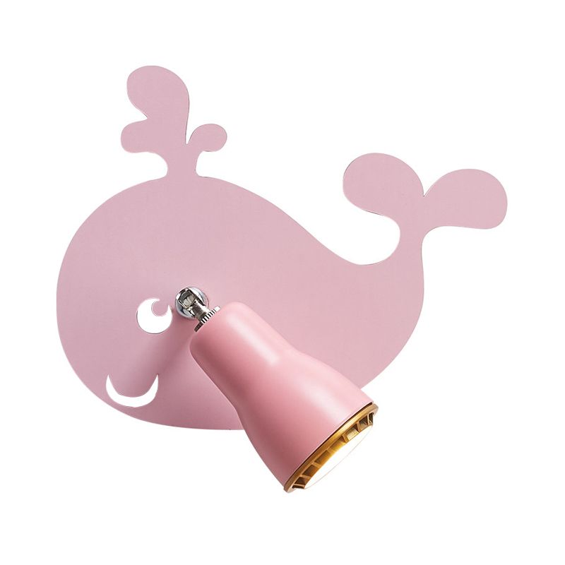 Nordic Horn Shape Wall Sconce 1 Head Metal LED Wall Light with Animal for Game Room