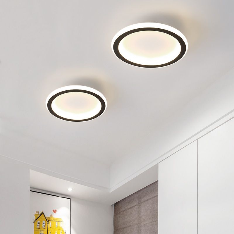 Geometric LED Ceiling Fixture Simple Concise Metal Flush Mount Lighting for Corridor Porch