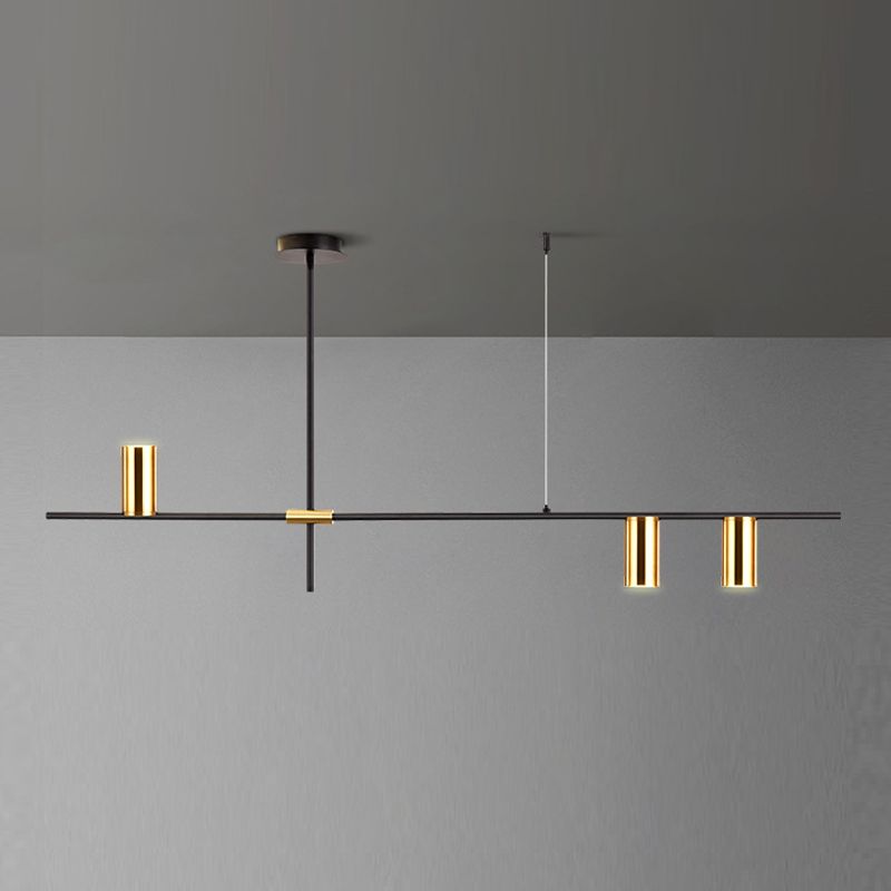 3 / 4 / 5 - Light Pendant Ceiling in Black & Gold Iron Post Modern Kitchen Island Lighting