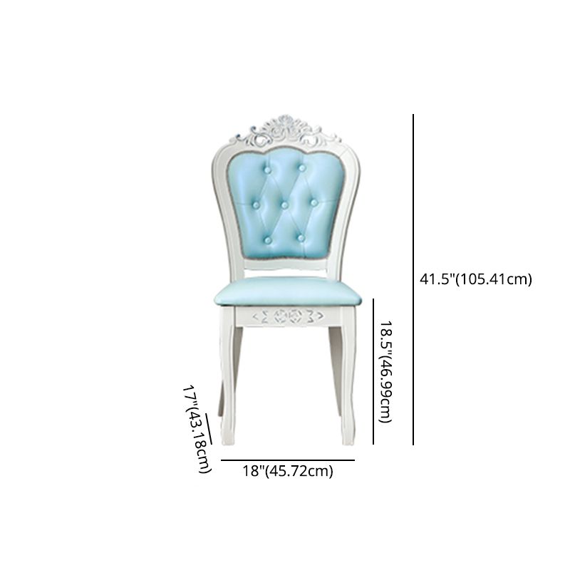 Victorian Dining Room Set Standard Height with Rectangle Top 4 Legs Base Dining Furniture