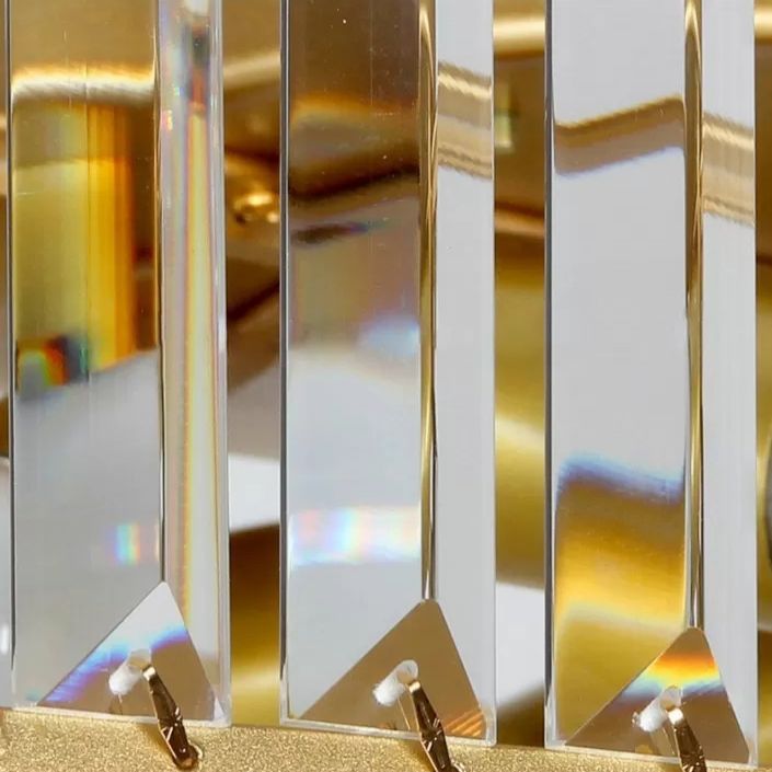 Zeshoekige kristallen inbouwplafondlamp Moderne gouden inbouw plafondverlichtingsarmatuur