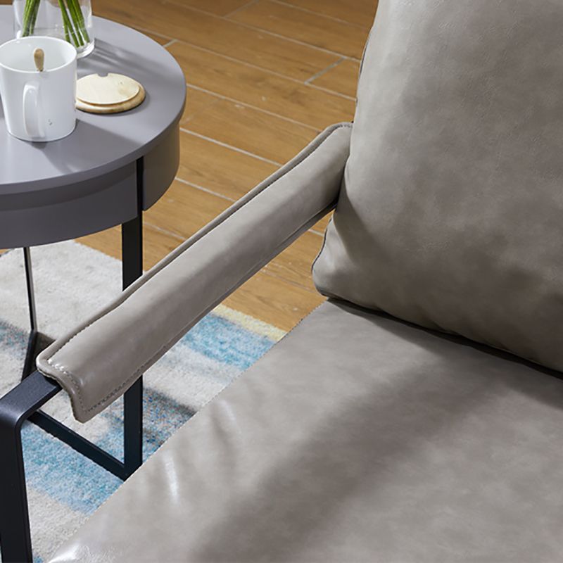 Arms Included Arm Chair Metal Frame Chair with Pillow Back for Living Room, 28.34" Wide