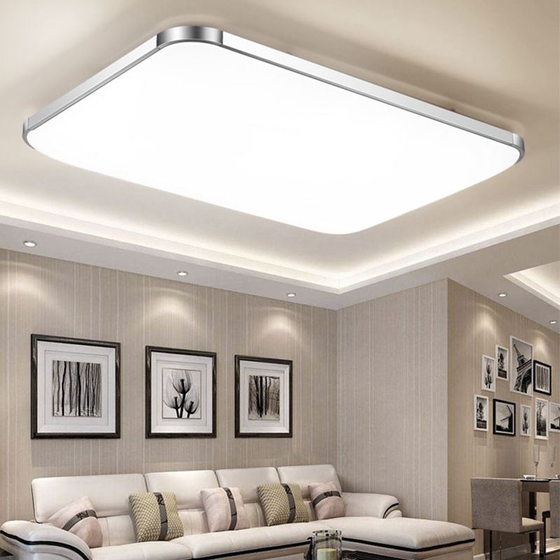 Minimalist LED Flush Mount Ceiling Light Modern Geometry Ceiling Lamp with Acrylic Shade