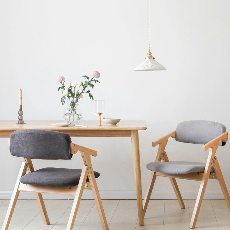 Chaises de salle à manger en bois contemporaines, fauteuil latéral à dossier ouvert, pour usage domestique