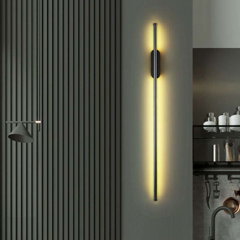 Metal Linear Shape Wall Mount Lighting Modern Style 2-Lights Wall Mounted Light Fixture
