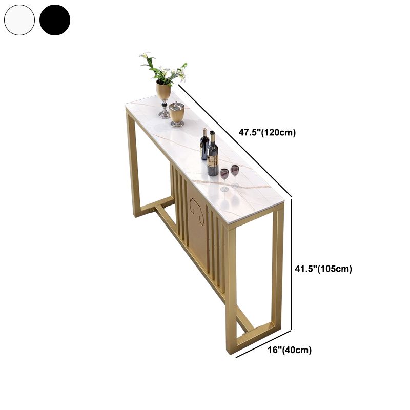 Traditional Luxury Bar Table Set 1/3/5 Pieces Counter Set with Gold Base
