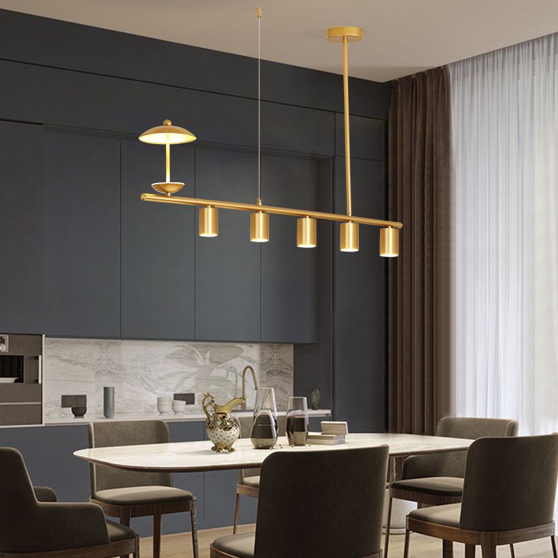 Lámpara de lámpara lineal moderna lámpara de lámpara múltiple iluminación de sala de vestíbulo