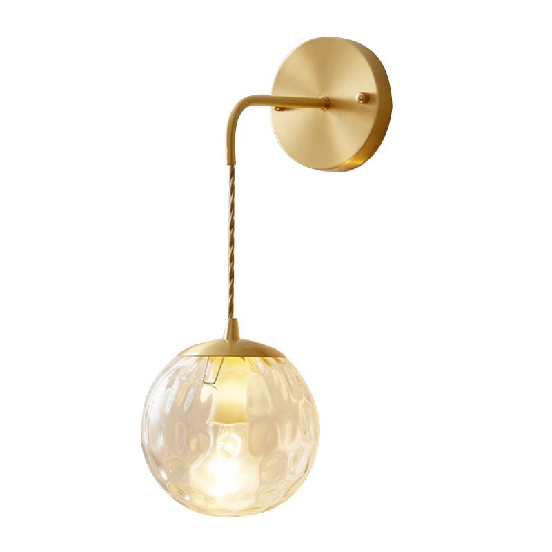 Glass Wall Sconce Lighting Simple Style Wall Mount Light Fixture