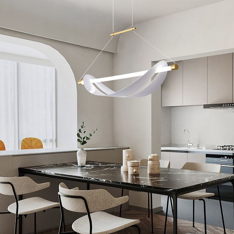 1-Light Geometric Island Pendant Lights Modern Metal Island Pendant Lighting