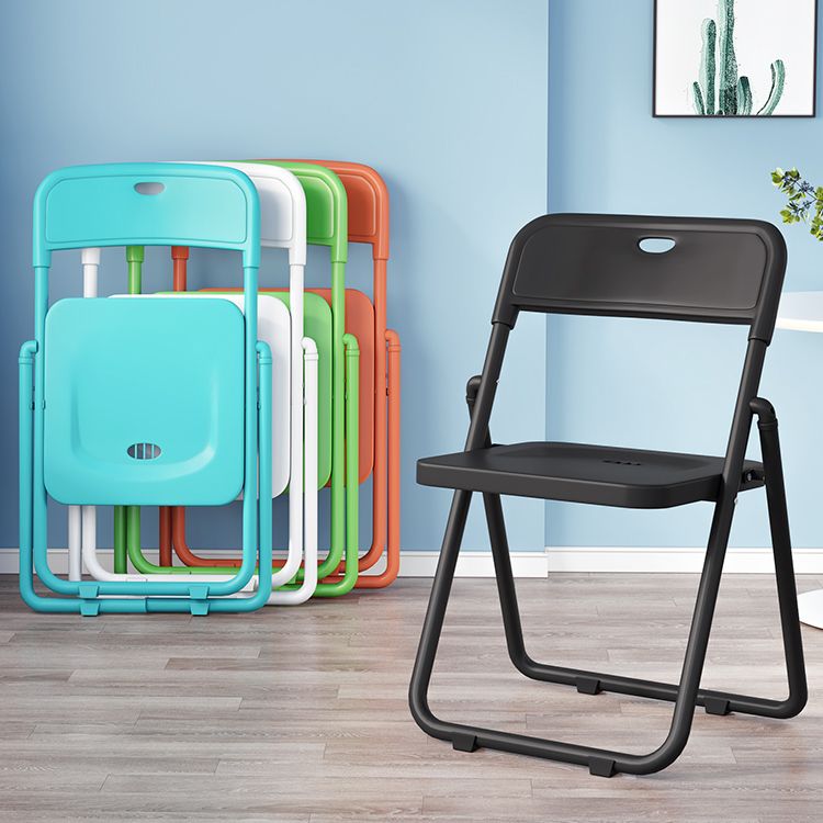 Chaises de salle à manger contemporaines en métal, chaise latérale de salle à manger à dossier ouvert pliante à la maison